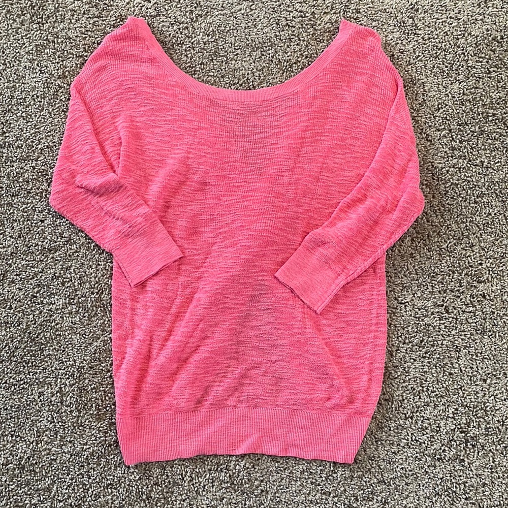 Pink Twist Back Sweater